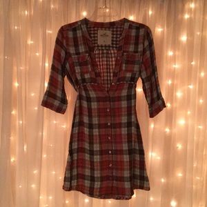 Hollister Plaid Shirt dress (M)